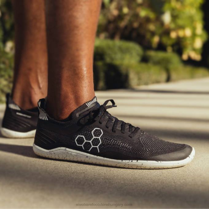 geo racer kötött férfiak Vivobarefoot R4VH71 obszidián