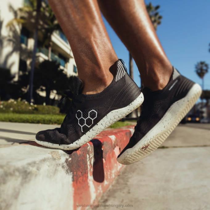 geo racer kötött férfiak Vivobarefoot R4VH71 obszidián
