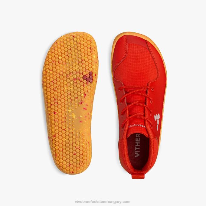primus bootie ii minden időjárási juniorok Vivobarefoot R4VH187 tüzes korall