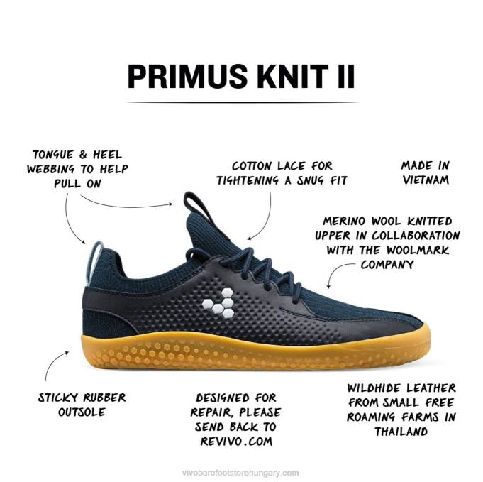 primus knit ii juniors Vivobarefoot R4VH205 éjfél
