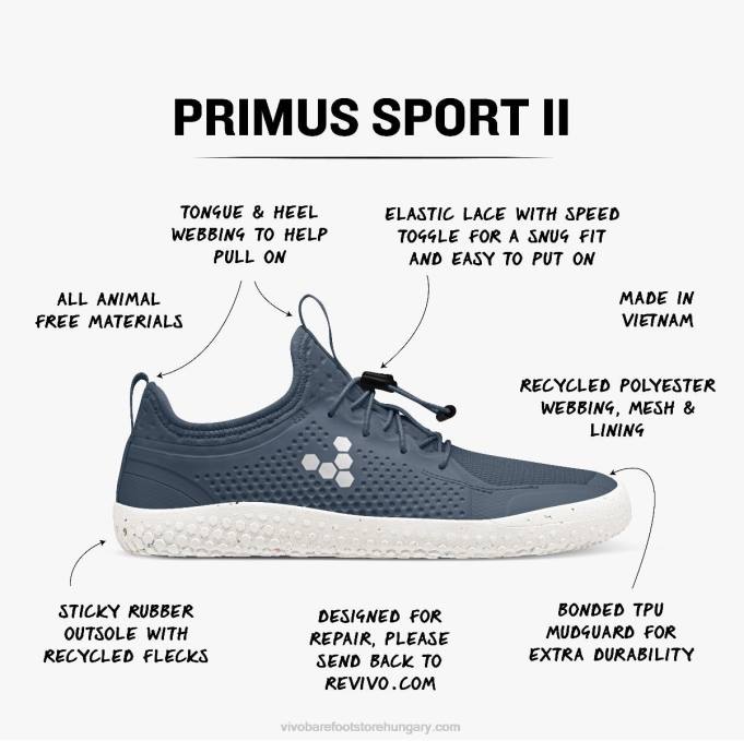 primus sport ii juniorok Vivobarefoot R4VH167 indigó