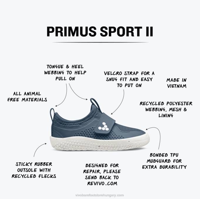 primus sport ii kisgyermekek Vivobarefoot R4VH158 indigó