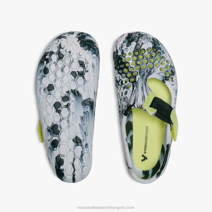 ultra bloom juniorok Vivobarefoot R4VH201 obszidián-fehér