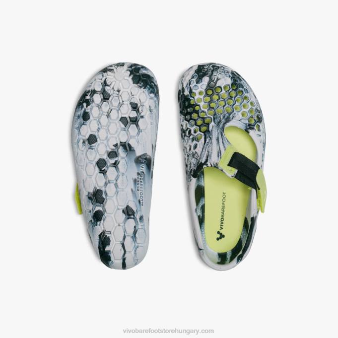 ultra virágos gyerekek Vivobarefoot R4VH197 obszidián-fehér